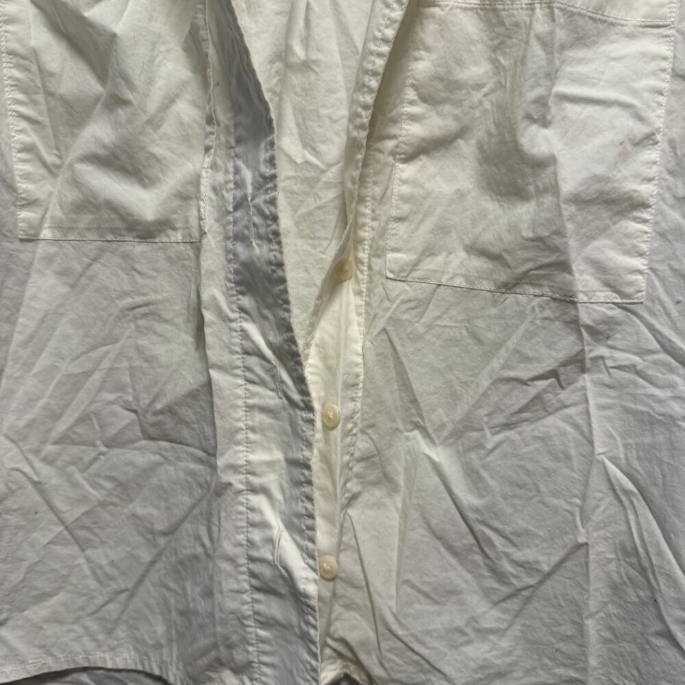 Gap White Cotton Camp Shirt Crop Small - Picture 4 of 7